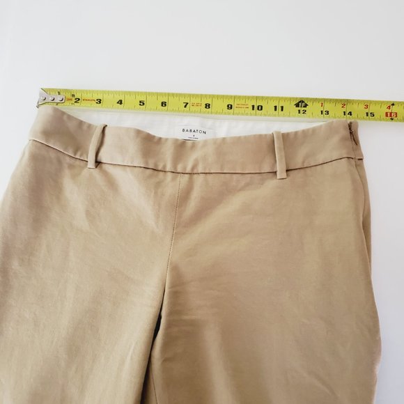Aritzia Babaton Pants Cohen Slim Ankle Stretch Work Career Trousers Tan 6 - Picture 10 of 12